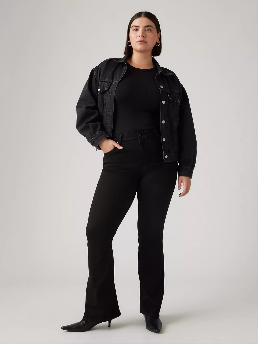 NWT Levi’s 726 High-Rise Flare Women's Jeans Size 34 x 30 Black